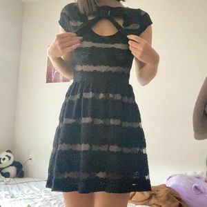 reversible black lace candies babydoll dress